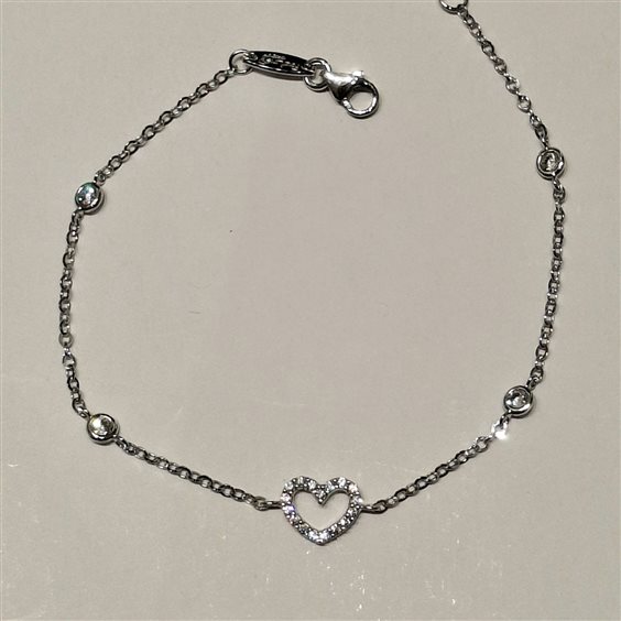 Bracciale Fanton Gioielli Donna BRACCIALI ORO in Oro bianco Cubic Zirconia BROR-163-52 - BROR-163-52